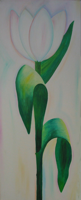 'Tulpe weiß' - 290,00 € - 120 x 50 cm